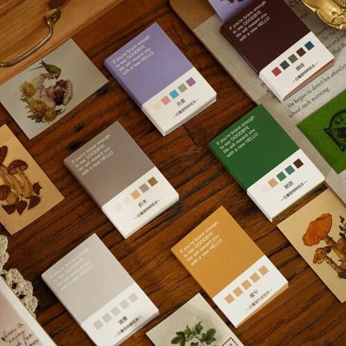 Fresh Colored Journaling DIY Scrapbooking Material Card Retro Message Card Memo Special Paper Material Book