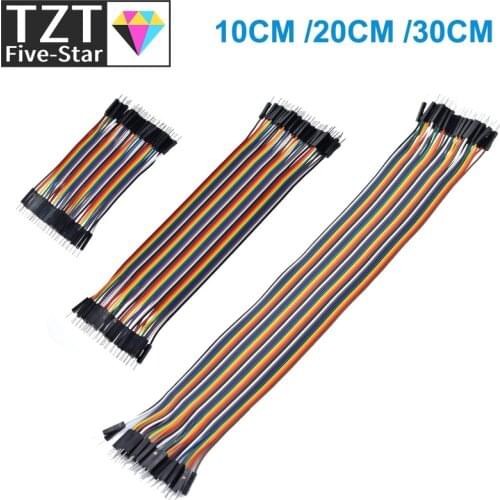 TZT Dupont Line 10cm/20CM/30CM Male to Male+Female to Male + Female to Female Jumper Wire Dupont Cable for arduino DIY KIT