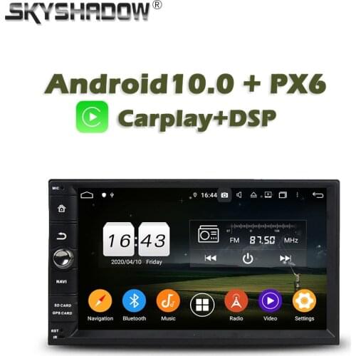 Carplay PX6 DSP IPS Android 10.0 4GB +64GB For universal Car DVD Player GPS Map RDS Radio Wifi Bluetooth 5.0 DVR camera TPMS OBD