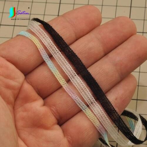 Doll Hat Rope Clothes Sew Mini Width 3mm,4mm Black White Gradient Rainbow Ladder Style Super Narrow Hollow Lace Thread A0360L