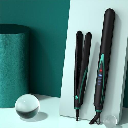 2 in 1 Hair Straightener Flat Irons Ceramic LED Display Electric Straightening Iron Curling Hair Curler