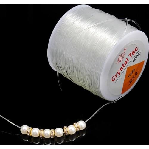 1roll/lot Diy Crystal Beading Stretch Cord Round Elastic Line Dia 0.5mm-1.5mm For Jewelry Making thread String Thread Wholesale