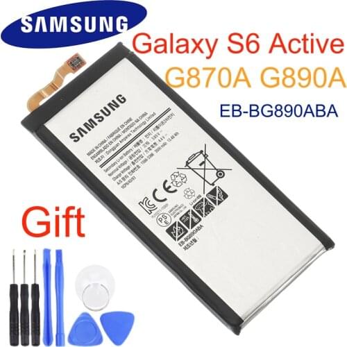 100% Original Replacement Battery EB-BG890ABA For Samsung GALAXY S6 Active G870A G890A 3500mAh Phone Batteria Akku + Free Tools