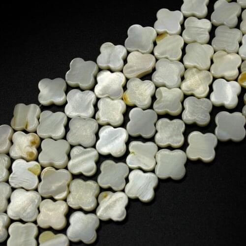 Shell Clover bead wholeasale 2strands 8-12mm Genuine MOP Shell ,Pearl Shell clover florial white black yellow pink red jewelry b