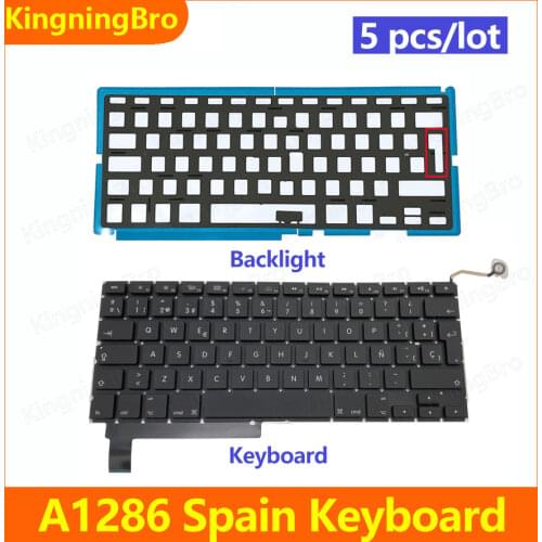 New Replacement Keyboard With Backlight Backlit For Macbook Pro 15" A1286 Spain Keyboard 2009 2010 2011 2012 Years