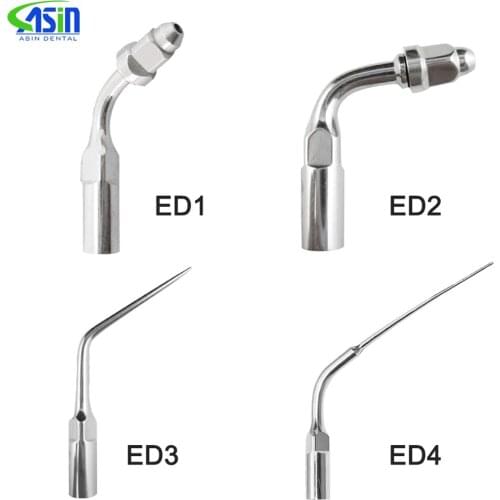 High Standard 5 pcs Stainless Steel Materials Endodontic Dental Ultrasonic Endo Tips ED1 ED2 ED3 ED4 for Satelec DTE