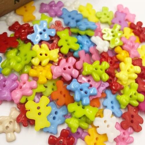50pcs bear Plastic Buttons Kids Clothes Accessories Sewing Crafts PT97