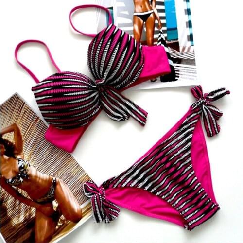 AIRULONG Striped Swimwear