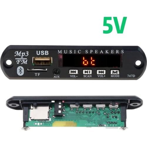 Bluetooth USB DIY Car Kit Accessories TF MP3 Player Decoder Board 3.5mm AUX for Speaker FM Radio WMA Audio Receiver 5V