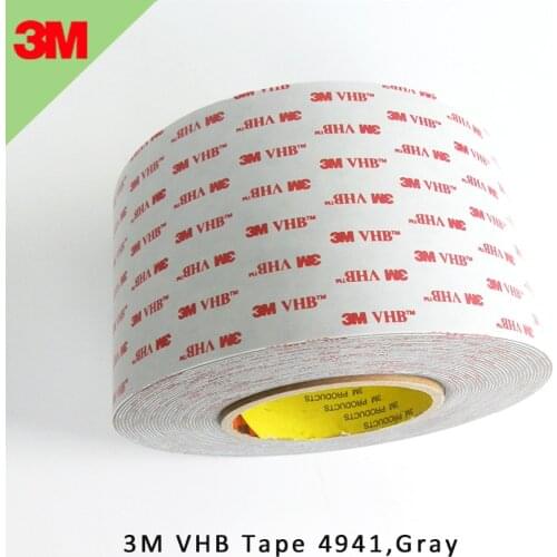3M VHB 4941 Double Sided Tape with 1.1mm thick Gray Acrylic Foam Tape Replace Rivets Spot Welds Liquid adhesives