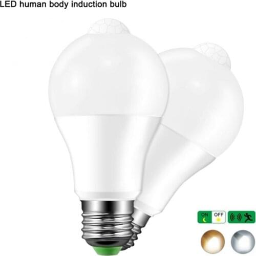 E27 B22 LED PIR Motion Sensor Bulb Lights 10W 85-265V Lamp Infrared Body Sensor Smart Spotlight Home Party Decor Lighting