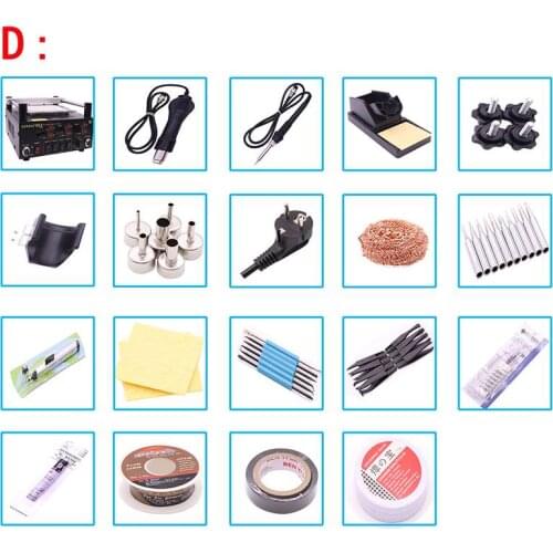 Gordak 863 3 в 1 Digita тепловой пистолет горячего воздуха BGA паяльная станция Электрический паяльник ИК инфракрасный Подогрев