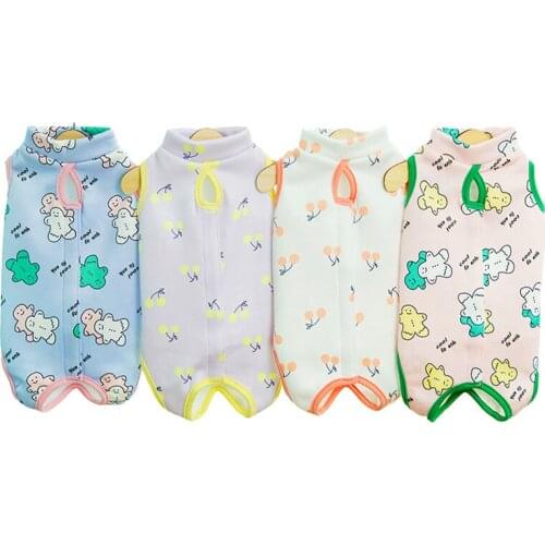 Cat Surgical Clothes Cute Warm Kitten Recovery Suit For Abdominal Wounds After Surgery Cats Costume Autumn Winter Cat Apparel