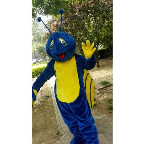 Halloween Blue Snails Mascot Costume Suits Cosplay Party Game Dress Apparel Cartoon Character Birthday Clothes Carnival Fursuit