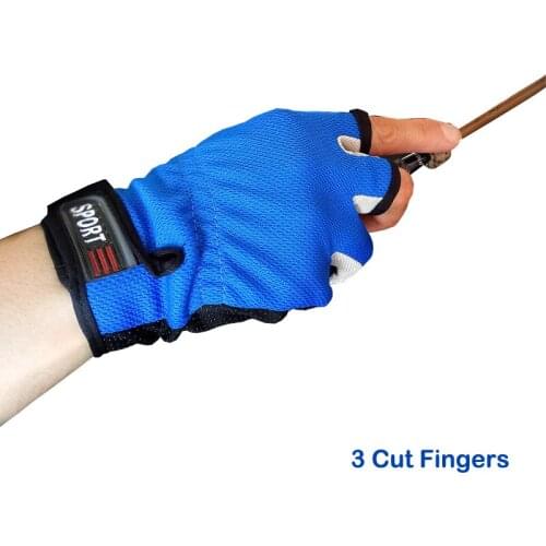 Summer Fishing Gloves Three Finger Cutting Outdoor Sports Fishing Breatheable Cool Basic