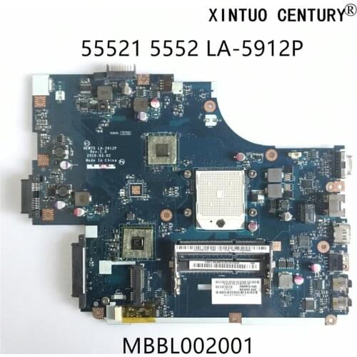 MBBL002001 For Acer Aspire NV53A 5552 5552G Laptop Motherboard LA-5912P NEW75 MB.BL002.001 DDR3 HD4200 100% tested working