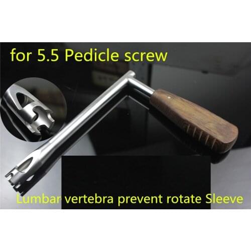 Medical orthopedic instrument spine Lumbar vertebra Prevent rotation Sleeve Longtail 5.5 pedicle bone screw Cap holder tool