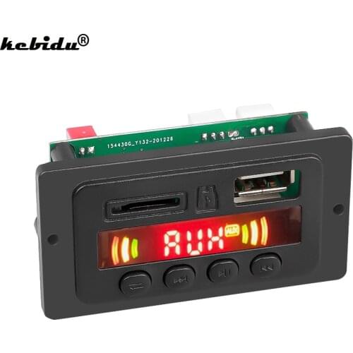 New 12V 18V MP3 Player Decoder Board Bluetooth 5.0 Car FM Radio Lossless Format Music Decoder Module Support FM TF USB Recorder