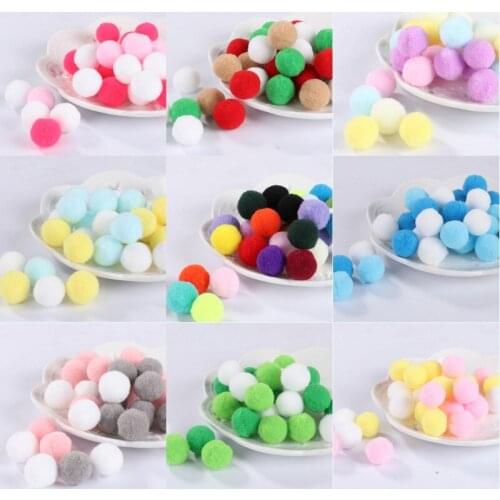 20mm Mix Colors Pompom Fur Craft DIY Soft Pom Poms Plush Ball Wedding/Home Decoration Pompon Sewing On Cloth Toys Accessories