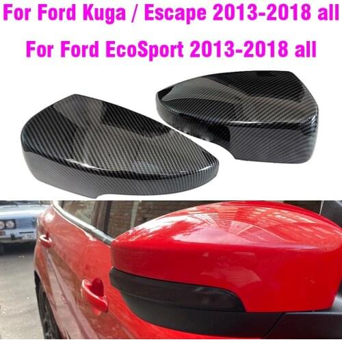 Car Rearview Mirror Cover Cap Decor For Ford Focus 3 MK3 RS ST2012-2015 2016 2017 2018 Carbon Fiber Texture Style