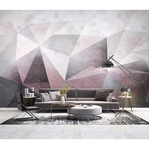 Bacaz Newest 8d Abstract geometry Wall paper Mural 3D Modern line Wallpaper sticker paper For Living room Wall Murals Decor