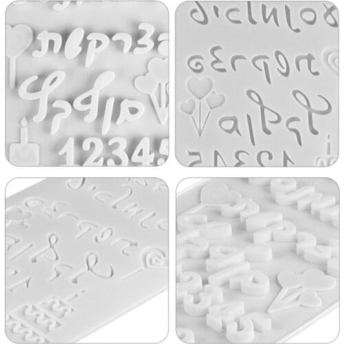 New Hebrew Letters Silicone Mold Arabic Numbers Baking Mold Cake Fondant Chocolate Baking Form Cake Decorating Tools 2020