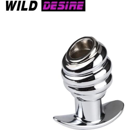 New Small Anal Screw Dilator Enema Metal Hollow Anal Butt Plug Speculum Anus Expander Intimate Goods For Women Men Gay Unisex