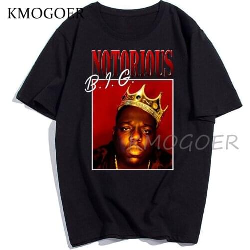 New Arrival 2021 Harajuku Graphic Tees Men Streetwear Notorious BIG T Shirts For Men Vintage Unisex Top Cotton Tshirt Asian Size