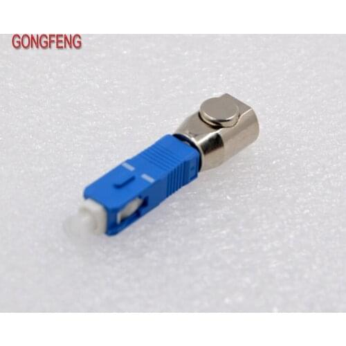 GONGFENG 10PCS NEW Optical Connector SC/APC Circular Bare Fiber Flange Temporary Adapter OTDR test Fiber Coupler Wholesale