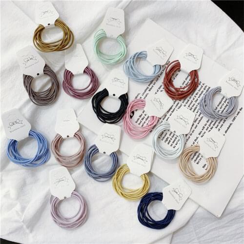 10Pcs 5cm Hair Accessories Girls Rubber Bands Scrunchy Elastic Hair Bands Kids Women Headband Decorations Ties Gum for Hair