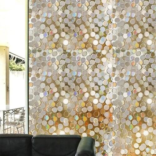 45cmx200cm 3D Dots Pattern Static Window Film office Living Room Bedroom kids Room Bathroom Sunscreen Waterproof PVC glass Film