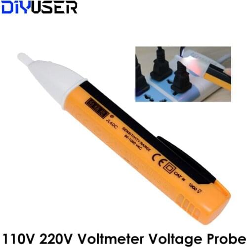 AC 110V 220V Voltmeter Voltage Probe Volt Meter Power Detector Tester Non-Contact Socket Wall Electric Indicator 90-1000V