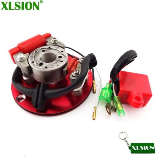 XLSION Red Racing Magneto Stator Rotor CDI 110cc 125cc 140cc Engine Lifan Pit Dirt Bike
