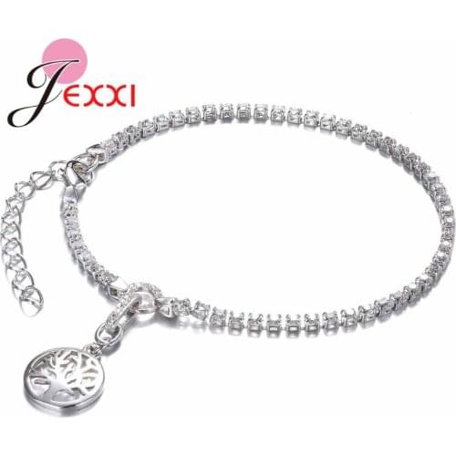 Tree Shape Pendant Bracelets Newest Wholesale 925 Sterling Silver Cubic Zircon Women Wedding Engagement Party Jewelry