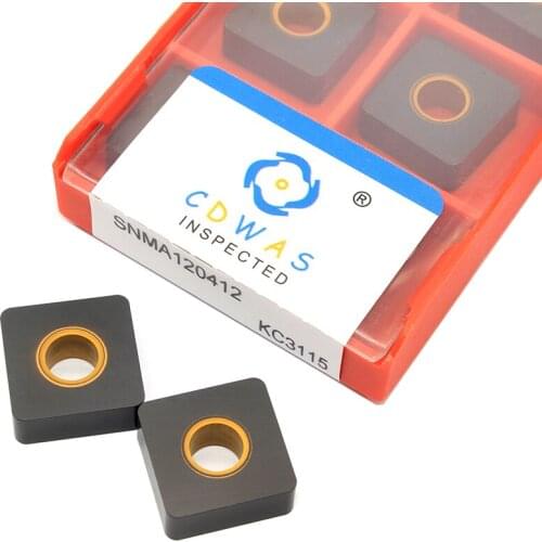 10PCS SNMA120412 KC3115 Flat Carbide Inserts High Quality External Turning Tool SNMG 120412 CNC Lathe Cutter Tool For Cast Iron