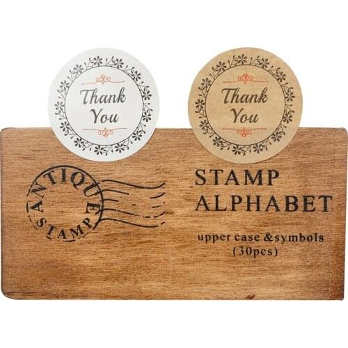 100pcs Vintage wreath THANK YOU self-adhesive sealing Sticker For Tins Boxes Bags DIY Multifunction Kraft Packaging Label