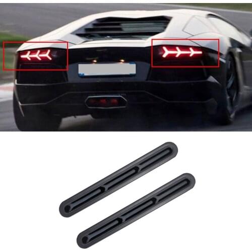 2pcs Tail Brake Turn Signals Fish Bone for Cars Trunk Red Brake Light Auto Led Light Rear Windscreen Flow Amber Driving Lamp