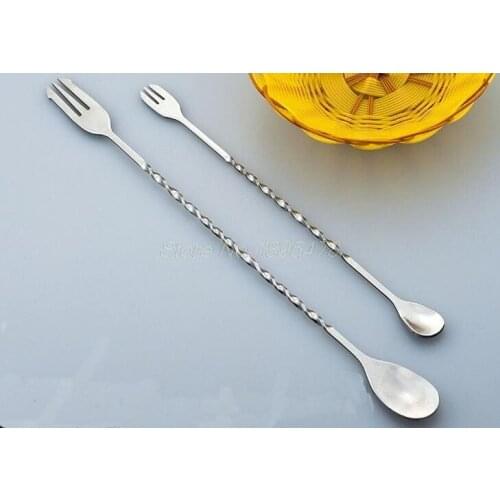 200PCS Home Bar Cocktail Drink Mixer Muddler Stirrer Stirring Mixing Spoon Ladle bar tool Fast shipping for DHL TNT Fedex