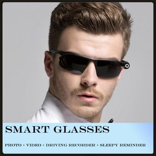 2021New Smart Glasses FPV Video Glasses Video Glasses wearable DVR Recorder Mini Portable Sports Sunglasses First-person phone