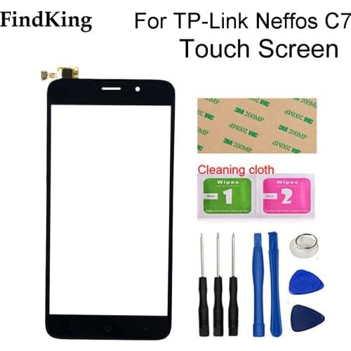 5.5'' Mobile Touch Panel Touch Screen For TP-LINK Neffos C7 Touch Screen Digitizer Front Glass Sensor Repair Tools Adhesive