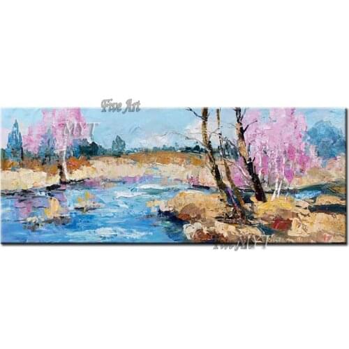 Abstract Canvas Outdoor Landscape Oil Painting Palette Knife Style Canvas Wall Decor Acrylic Paintings Art For Living Room Wall