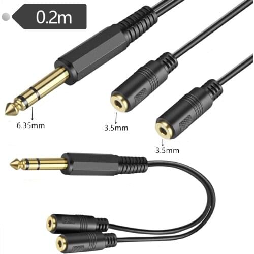 ERE 6.35mm to 2*3.5mm Audio Cable ，6.35mm 1/4” Male to Dual 3.5mm 1/8” Female Stereo Adapter Converter Y Splitter Cable