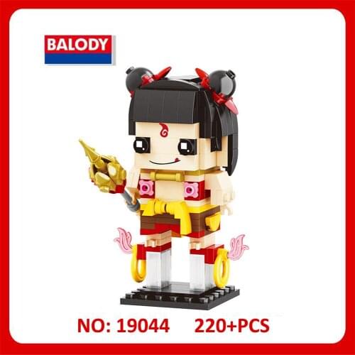 Balody 19044 Block Nezha Ancient Chinese Mythological Character Square Face Doll Micro Mini Blocks Building DIY Block 220pcs Toy