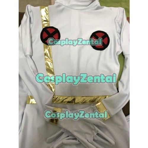 White Storm Superhero Costume Spandex Superhero Cosplay White Storm Halloween Costume for Woman with Cape
