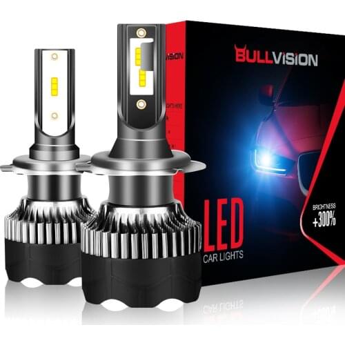 Bullvision H4 H7 Led 20000lm Headlight H11 9005 9006 Turbo Led Hi HB3 HB4 Fog Lamp 12V Car Bulb H8 H9 Ice Lamp For Auto Moto CSP