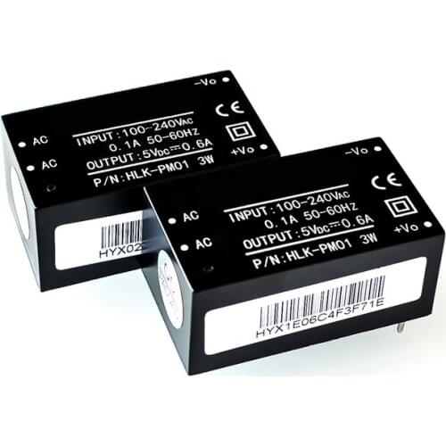 Cuiisw 1pcs HLK-PM01 AC-DC 220V to 5V mini power supply module intelligent household switch power supply module