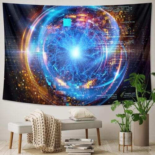 Home decor psychedelic scene moon print tapestry witchcraft Hippie yoga mat Bohemian decorative tapestry bedroom sheet