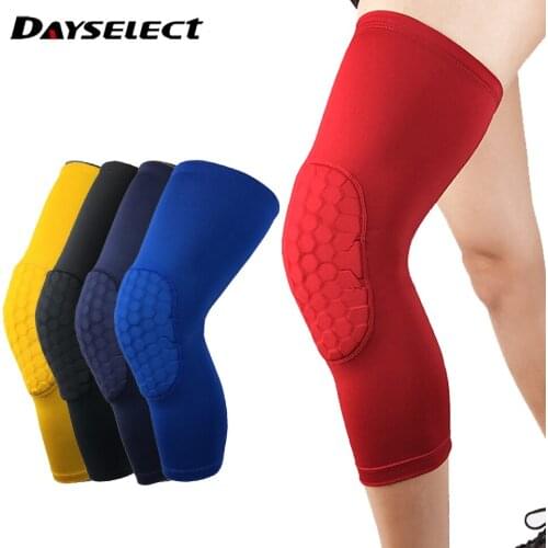 1pcs Elastic Honeycomb Sponge Pressurized Knee Pads Sleeve Protector for Fitness Sport Volleyball Support