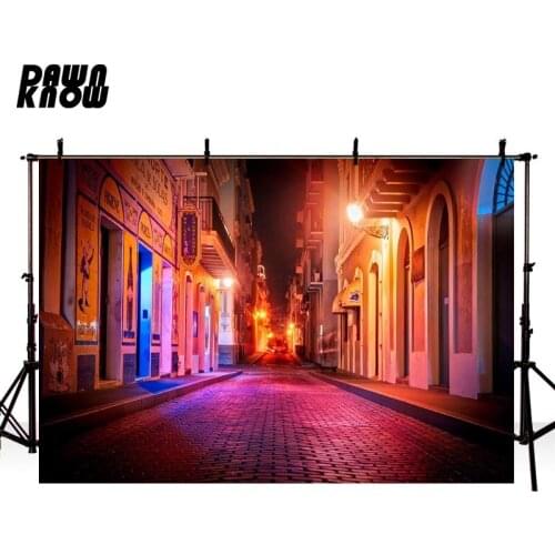 DAWNKNOW Night Street View Photography Background Photographic Backdrops Wedding Photo Studio Children Photocall lv2148