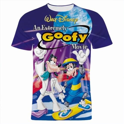 Mens T-shirt Summer Casual Cartoon Anime Goofy 3D Print Children Graphic T Shirts Short Sleeve Oversized Women Clothing